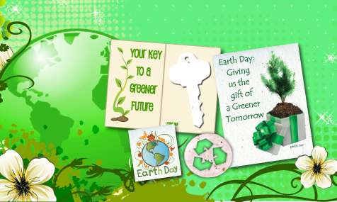 Earth Day Promotional Cards and Products