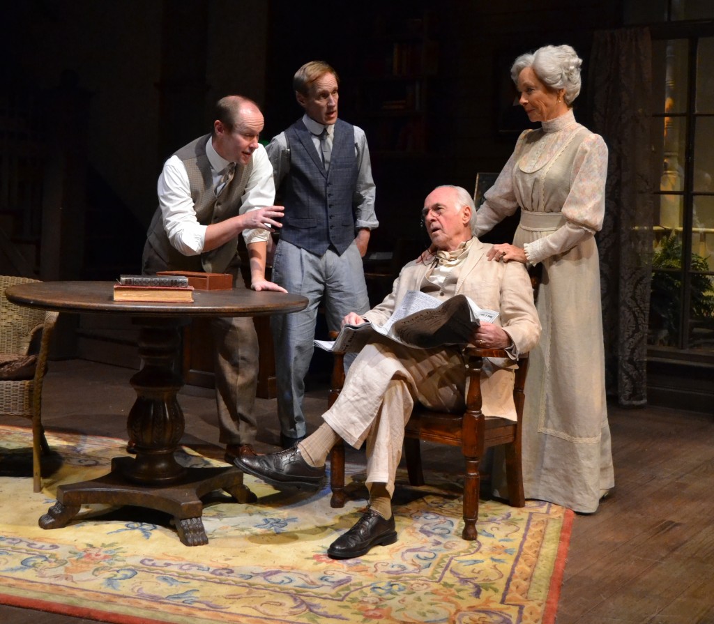 The Palm Beach Dramaworks presents: A Long Day's Journey Into Night at the Don & Ann Brown Theatre in West Palm: (l-r) Michael Stewart Allen; John Leonard Thompson; Dennis Creaghan and Maureen Anderman. Photo Credit: Samantha Mighdoll